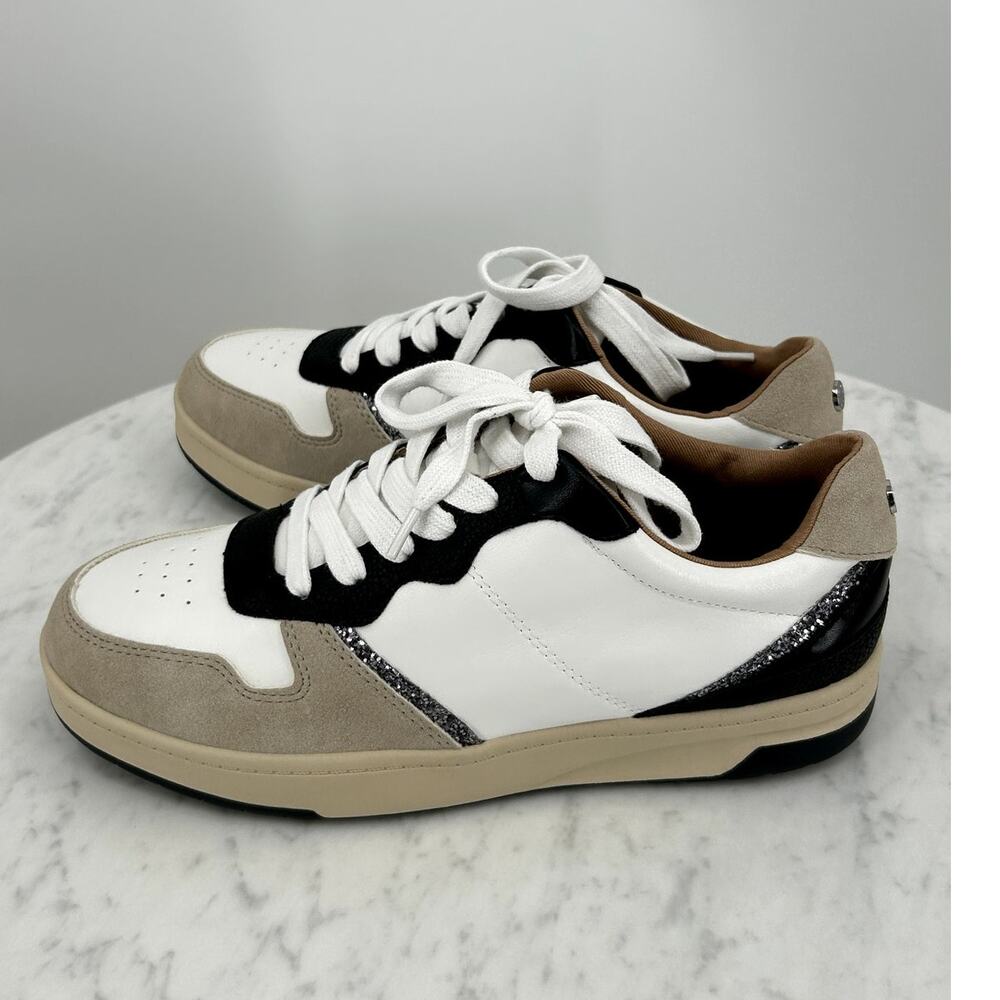 NEW Yellow Box Niko Low Top White Beige Black Casual Sneakers Women’s 8 - Picture 2 of 8